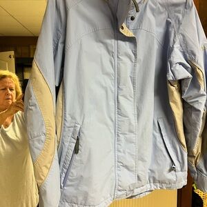 Columbia Bugaboo jacket Light Blue Women's Lightweight Jacket with Beige Accents